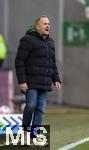 15.02.2026, Fussball 1. Bundesliga 2025/2026, 22.Spieltag, FC Augsburg - 1.FC Heidenheim, in der WWK-Arena Augsburg. Trainer Manuel Baum (FC Augsburg) in Rage 