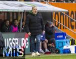 15.02.2026, Fussball 1. Bundesliga 2025/2026, 22.Spieltag, FC Augsburg - 1.FC Heidenheim, in der WWK-Arena Augsburg. Trainer Manuel Baum (FC Augsburg) in Rage 