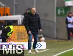 15.02.2026, Fussball 1. Bundesliga 2025/2026, 22.Spieltag, FC Augsburg - 1.FC Heidenheim, in der WWK-Arena Augsburg. Trainer Manuel Baum (FC Augsburg) in Rage 