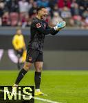 15.02.2026, Fussball 1. Bundesliga 2025/2026, 22.Spieltag, FC Augsburg - 1.FC Heidenheim, in der WWK-Arena Augsburg. Torwart Diant Ramaj (1.FC Heidenheim) 