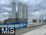 18.02.2026, M�nchen Trudering, Betonmischwerk auf einem Baugrund am Rappenweg. 