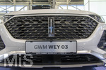 20.02.2026, Die Auto-Messe Münchner Auto Tage 2026 in München im Messegelände Riem. Staunen und Testen und Kaufen, Autohändler zeigen ihre neuesten Modelle. Hier der Messestand von GWM, der WEY 03 Luxus-SUV