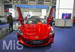 20.02.2026, Die Auto-Messe Münchner Auto Tage 2026 in München im Messegelände Riem. Staunen und Testen und Kaufen, Autohändler zeigen ihre neuesten Modelle. Hier ein Elektro-Cabriolet, der MG CYBERSTER, MG ist ein Chinesischer Hersteller von Elektroautos. 