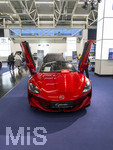 20.02.2026, Die Auto-Messe Münchner Auto Tage 2026 in München im Messegelände Riem. Staunen und Testen und Kaufen, Autohändler zeigen ihre neuesten Modelle. Hier ein Elektro-Cabriolet, der MG CYBERSTER, MG ist ein Chinesischer Hersteller von Elektroautos. 