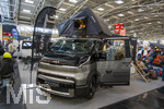 20.02.2026, Die Auto-Messe Münchner Auto Tage 2026 in München im Messegelände Riem. Staunen und Testen und Kaufen, Autohändler zeigen ihre neuesten Modelle. Ein KIA PV5 Passenger, ein Transporter auf Elektrobasis, hier als Wohnmobil-Ausstattung 