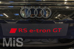 20.02.2026, Die Auto-Messe Münchner Auto Tage 2026 in München im Messegelände Riem. Staunen und Testen und Kaufen, Autohändler zeigen ihre neuesten Modelle. Hier am Messestand von AUDI, der RS e-tron GT, ein elektrischer Sportwagen