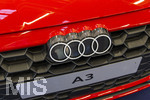 20.02.2026, Die Auto-Messe Münchner Auto Tage 2026 in München im Messegelände Riem. Staunen und Testen und Kaufen, Autohändler zeigen ihre neuesten Modelle. Hier am Messestand von AUDI, der Audi A3