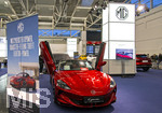 20.02.2026, Die Auto-Messe Münchner Auto Tage 2026 in München im Messegelände Riem. Staunen und Testen und Kaufen, Autohändler zeigen ihre neuesten Modelle. Hier ein Elektro-Cabriolet, der MG CYBERSTER, MG ist ein Chinesischer Hersteller von Elektroautos. 
