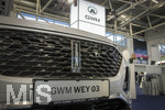 20.02.2026, Die Auto-Messe Münchner Auto Tage 2026 in München im Messegelände Riem. Staunen und Testen und Kaufen, Autohändler zeigen ihre neuesten Modelle. Hier der Messestand von GWM, der WEY 03 Luxus-SUV