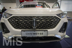 20.02.2026, Die Auto-Messe Münchner Auto Tage 2026 in München im Messegelände Riem. Staunen und Testen und Kaufen, Autohändler zeigen ihre neuesten Modelle. Hier der Messestand von GWM, der WEY 03 Luxus-SUV