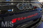 20.02.2026, Die Auto-Messe Münchner Auto Tage 2026 in München im Messegelände Riem. Staunen und Testen und Kaufen, Autohändler zeigen ihre neuesten Modelle. Hier am Messestand von AUDI, der RS e-tron GT, ein elektrischer Sportwagen
