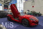 20.02.2026, Die Auto-Messe Münchner Auto Tage 2026 in München im Messegelände Riem. Staunen und Testen und Kaufen, Autohändler zeigen ihre neuesten Modelle. Hier ein Elektro-Cabriolet, der MG CYBERSTER, MG ist ein Chinesischer Hersteller von Elektroautos. 