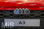 20.02.2026, Die Auto-Messe Münchner Auto Tage 2026 in München im Messegelände Riem. Staunen und Testen und Kaufen, Autohändler zeigen ihre neuesten Modelle. Hier am Messestand von AUDI, der Audi A3