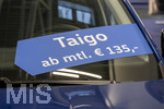 20.02.2026, Die Auto-Messe Münchner Auto Tage 2026 in München im Messegelände Riem. Staunen und Testen und Kaufen, Autohändler zeigen ihre neuesten Modelle. Ein Taigo ab Monatlich 135 Euro zu Leasen 