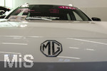 20.02.2026, Die Auto-Messe Münchner Auto Tage 2026 in München im Messegelände Riem. Staunen und Testen und Kaufen, Autohändler zeigen ihre neuesten Modelle. Hier der Messestand von MG