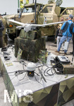 20.02.2026, Die Reise- und Freizeitmesse f.r.e.e.26 in München im Messegelände Riem. Die Bundeswehr hat einen Stand, hier werden verschiedene Drohnen ausgestellt.