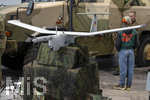 20.02.2026, Die Reise- und Freizeitmesse f.r.e.e.26 in München im Messegelände Riem. Die Bundeswehr hat einen Stand, hier werden verschiedene Militärische Drohnen ausgestellt.