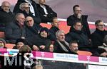 21.02.2026, Fussball Bundesliga 2025/2026, 23.Spieltag, FC Bayern M�nchen - Eintracht Frankfurt, in der Allianz-Arena M�nchen,    Ex-Vorstandsvorsitzender Karl-Heinz Rummenigge (FC Bayern M�nchen) und Ehren-Pr�sident Uli Hoene� (FC Bayern M�nchen, Hoeness) , x, Sportvorstand Max Eberl (Bayern M�nchen) und Vorstandsvorsitzender Jan-Christian Dreesen (FC Bayern M�nchen) unten Bastian Schweinsteiger (Bayern M�nchen).


