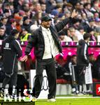21.02.2026, Fussball Bundesliga 2025/2026, 23.Spieltag, FC Bayern München - Eintracht Frankfurt, in der Allianz-Arena München,  Trainer Vincent Kompany (FC Bayern München) in Rage 