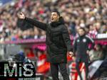 21.02.2026, Fussball Bundesliga 2025/2026, 23.Spieltag, FC Bayern München - Eintracht Frankfurt, in der Allianz-Arena München,  Trainer Albert Riera (Eintracht Frankfurt) in Rage 