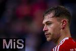 21.02.2026, Fussball Bundesliga 2025/2026, 23.Spieltag, FC Bayern München - Eintracht Frankfurt, in der Allianz-Arena München, Joshua Kimmich (FC Bayern München) nachdenklich 