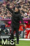 21.02.2026, Fussball Bundesliga 2025/2026, 23.Spieltag, FC Bayern München - Eintracht Frankfurt, in der Allianz-Arena München, Trainer Albert Riera (Eintracht Frankfurt) in Rage.