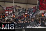 21.02.2026, Fussball Bundesliga 2025/2026, 23.Spieltag, FC Bayern München - Eintracht Frankfurt, in der Allianz-Arena München, Fans Frankfurt