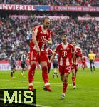 21.02.2026, Fussball Bundesliga 2025/2026, 23.Spieltag, FC Bayern M�nchen - Eintracht Frankfurt, in der Allianz-Arena M�nchen, Harry Kane (FC Bayern M�nchen) Torjubel 