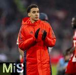 21.02.2026, Fussball Bundesliga 2025/2026, 23.Spieltag, FC Bayern München - Eintracht Frankfurt, in der Allianz-Arena München, Jamal Musiala (Bayern München) nach dem Spiel 