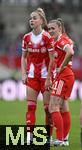 22.02.2026, Google Pixel Frauen-Fussball Bundesliga 2025/2026, 19.Spieltag, FC Bayern M�nchen - VfL Wolfsburg, im Bayern-Campus M�nchen, v.l. Giulia Gwinn (FC Bayern M�nchen) und Georgia Stanway (FC Bayern M�nchen) sind unzufrieden.