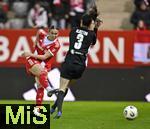 22.02.2026, Google Pixel Frauen-Fussball Bundesliga 2025/2026, 19.Spieltag, FC Bayern M�nchen - VfL Wolfsburg, im Bayern-Campus M�nchen, Klara B�hl (FC Bayern M�nchen) trifft hier zum 4:1 vorbei an Caitlin Dijkstra (Wolfsburg).