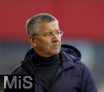 22.02.2026, Google Pixel Frauen-Fussball Bundesliga 2025/2026, 19.Spieltag, FC Bayern München - VfL Wolfsburg, im Bayern-Campus München, Präsident Herbert Hainer (FC Bayern) beim Interview 