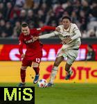 27.02.2026, Fussball 1. Bundesliga 2025/2026, 24.Spieltag, FC Augsburg - 1.FC Köln, in der WWK-Arena Augsburg. Said El Mala (li, 1.FC Köln) am Ball gegen  re: Noahkai Dominic Banks (FC Augsburg). 