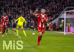 06.03.2026, Fussball Bundesliga 2025/2026, 25.Spieltag, FC Bayern München - Borussia Mönchengladbach, in der Allianz-Arena München, Torjubel Konrad Laimer (FC Bayern München) 