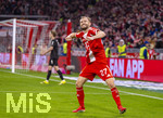 06.03.2026, Fussball Bundesliga 2025/2026, 25.Spieltag, FC Bayern München - Borussia Mönchengladbach, in der Allianz-Arena München, Torjubel Konrad Laimer (FC Bayern München) 