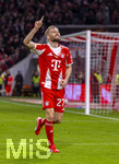 06.03.2026, Fussball Bundesliga 2025/2026, 25.Spieltag, FC Bayern München - Borussia Mönchengladbach, in der Allianz-Arena München, Torjubel Konrad Laimer (FC Bayern München) 