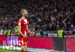 06.03.2026, Fussball Bundesliga 2025/2026, 25.Spieltag, FC Bayern München - Borussia Mönchengladbach, in der Allianz-Arena München, Konrad Laimer (FC Bayern München) jubel.