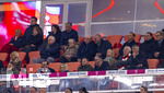 06.03.2026, Fussball Bundesliga 2025/2026, 25.Spieltag, FC Bayern München - Borussia Mönchengladbach, in der Allianz-Arena München, Dieter Hoeness, Susi und Ehren-Präsident Uli Hoeneß (FC Bayern München, Hoeness), Ex-Vorstandsvorsitzender Karl-Heinz Rummenigge (FC Bayern München), Sportvorstand Max Eberl (Bayern München), Vorstandsvorsitzender Jan-Christian Dreesen (FC Bayern München), Präsident Herbert Hainer (FC Bayern), auf der Tribüne.