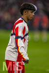 06.03.2026, Fussball Bundesliga 2025/2026, 25.Spieltag, FC Bayern München - Borussia Mönchengladbach, in der Allianz-Arena München, Maycon Cardozo (Bayern München) beim Aufwärmen. 
