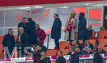 06.03.2026, Fussball Bundesliga 2025/2026, 25.Spieltag, FC Bayern München - Borussia Mönchengladbach, in der Allianz-Arena München, Ministerin Ulrike Scharf (oben 2.v.re) auf der Tribüne. Präsident Herbert Hainer (FC Bayern), 