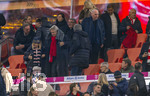 06.03.2026, Fussball Bundesliga 2025/2026, 25.Spieltag, FC Bayern München - Borussia Mönchengladbach, in der Allianz-Arena München, Ehren-Präsident Uli Hoeneß (FC Bayern München, Hoeness), Helmut Markwort (Focus) mit Ehefrau auf der Tribüne.