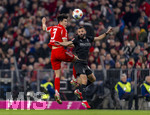 06.03.2026, Fussball Bundesliga 2025/2026, 25.Spieltag, FC Bayern München - Borussia Mönchengladbach, in der Allianz-Arena München, v.li: Min-jae Kim (Bayern München, Minjae Kim) gegen Franck Honorat  (Borussia Mönchengladbach) 