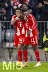 06.03.2026, Fussball Bundesliga 2025/2026, 25.Spieltag, FC Bayern München - Borussia Mönchengladbach, in der Allianz-Arena München, Torjubel, Luis Diaz (FC Bayern München), Nicolas Jackson (FC Bayern München) 