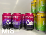 09.03.2026, Neues Softgetränk, das neue Cola der Brauerei Paulaner, in der Dose im Angebot eines Supermarktes in Bayern, 