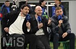 10.03.2026,  Fussball UEFA Championsleague 2025/2026: Achtelfinale, Atalanta Bergamo - FC Bayern München, in der New Balance Arena (Bergamo, Italien), v.l. Mats Hummels,  Benedikt Höwedes , Christoph Kramer (alle Deutschland).
  

