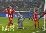 10.03.2026,  Fussball UEFA Championsleague 2025/2026: Achtelfinale, Atalanta Bergamo - FC Bayern München, in der New Balance Arena (Bergamo, Italien), Jamal Musiala (Bayern München) jubelt über das 0:6
  

