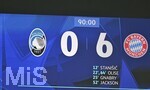 10.03.2026,  Fussball UEFA Championsleague 2025/2026: Achtelfinale, Atalanta Bergamo - FC Bayern München, in der New Balance Arena (Bergamo, Italien), Nach 90 Minuten steht es 0:6
  

