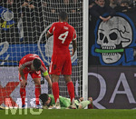 10.03.2026,  Fussball UEFA Championsleague 2025/2026: Achtelfinale, Atalanta Bergamo - FC Bayern München, in der New Balance Arena (Bergamo, Italien), Torwart Jonas Urbig (FC Bayern München) am Boden.
  

