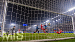 10.03.2026,  Fussball UEFA Championsleague 2025/2026: Achtelfinale, Atalanta Bergamo - FC Bayern München, in der New Balance Arena (Bergamo, Italien),  Torschuss zum 6:0 von Jamal Musiala (2.v.li, Bayern München) re: Luis Diaz (FC Bayern München), 2.v.li: Yunus Musah (Atalanta Bergamo), 3.v.li: Berat Djimsiti (Atalanta Bergamo) 