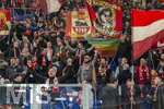 10.03.2026,  Fussball UEFA Championsleague 2025/2026: Achtelfinale, Atalanta Bergamo - FC Bayern München, in der New Balance Arena (Bergamo, Italien), Bayernfans in ihrer Kurve.